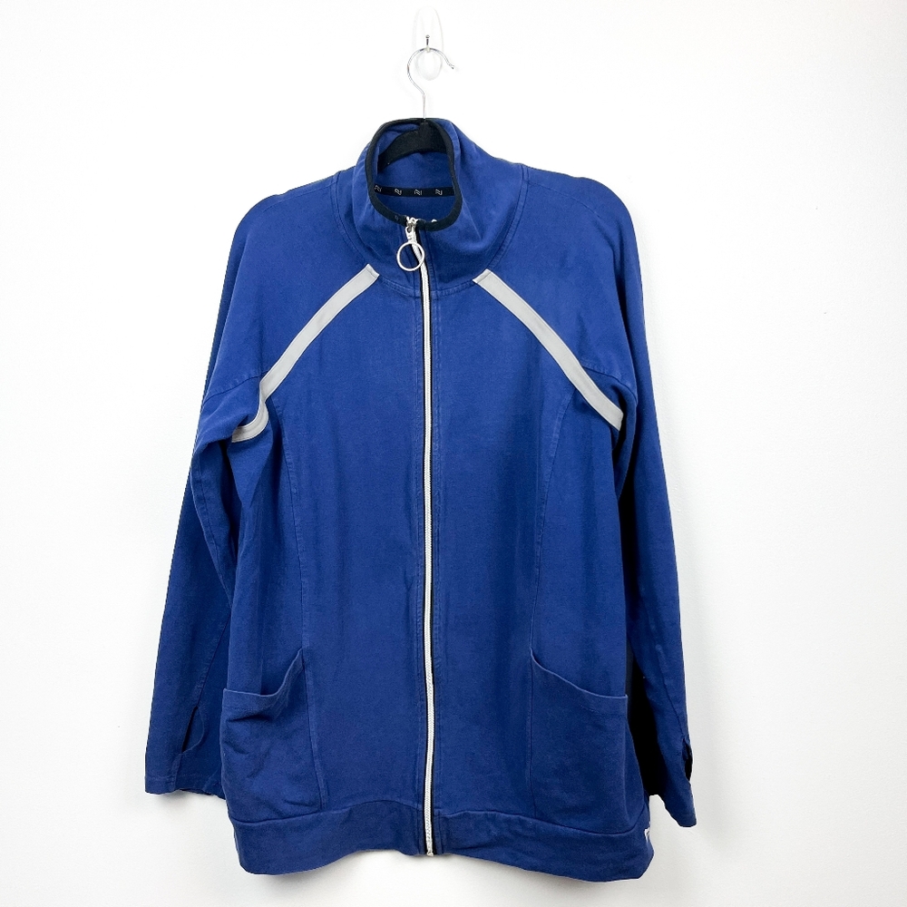 Nola Long Sleeve Blue Zip-Up Athletic Jacket/Sweatshirt